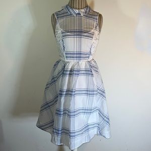 Moulinette  Soeurs blue and white seaplane dress